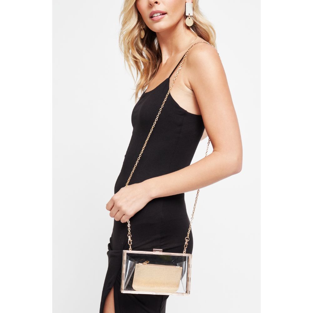 Woman wearing Clear Urban Expressions Lady Minaudiere 840611148445 View 3 | Clear