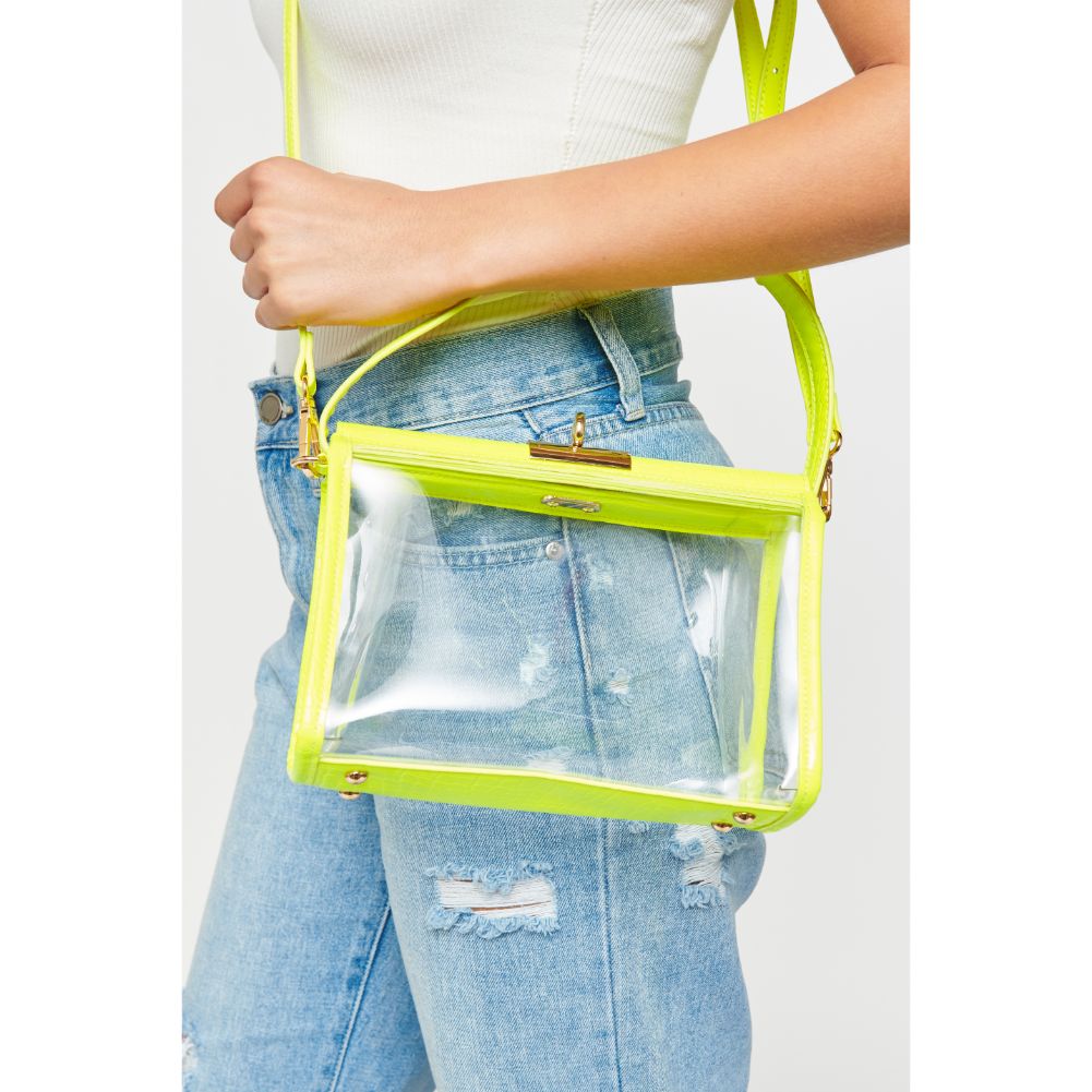 Woman wearing Neon Yellow Urban Expressions Judy Crossbody 840611170422 View 2 | Neon Yellow