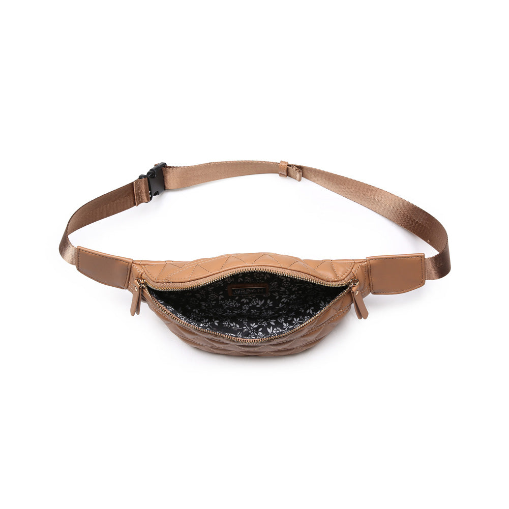 Woman wearing Tan Urban Expressions Puma Belt Bag NA-840611152695 View 9 | Tan