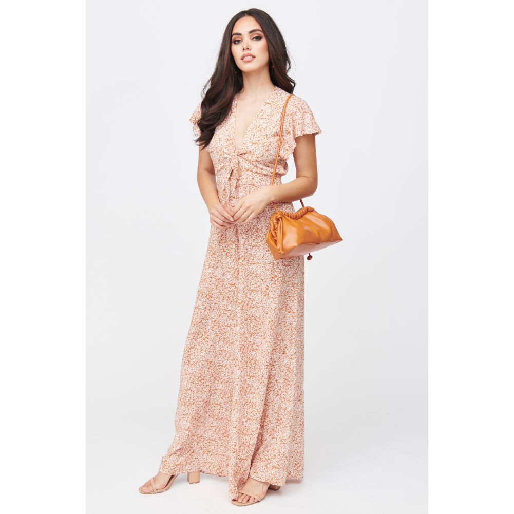 Woman wearing Tan Urban Expressions Macie Clutch 840611182449 View 4 | Tan