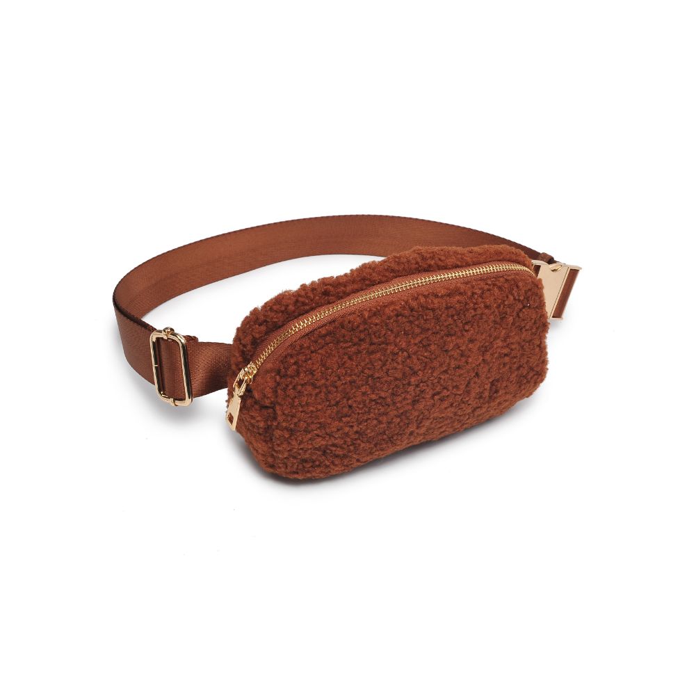 Woman wearing Tan Urban Expressions Santi Belt Bag 840611190451 View 6 | Tan