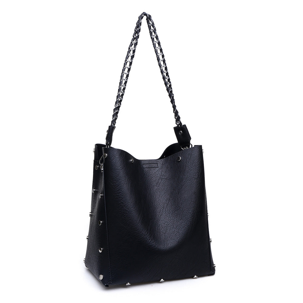 Woman wearing Black Urban Expressions Rumi Tote 840611144805 View 6 | Black