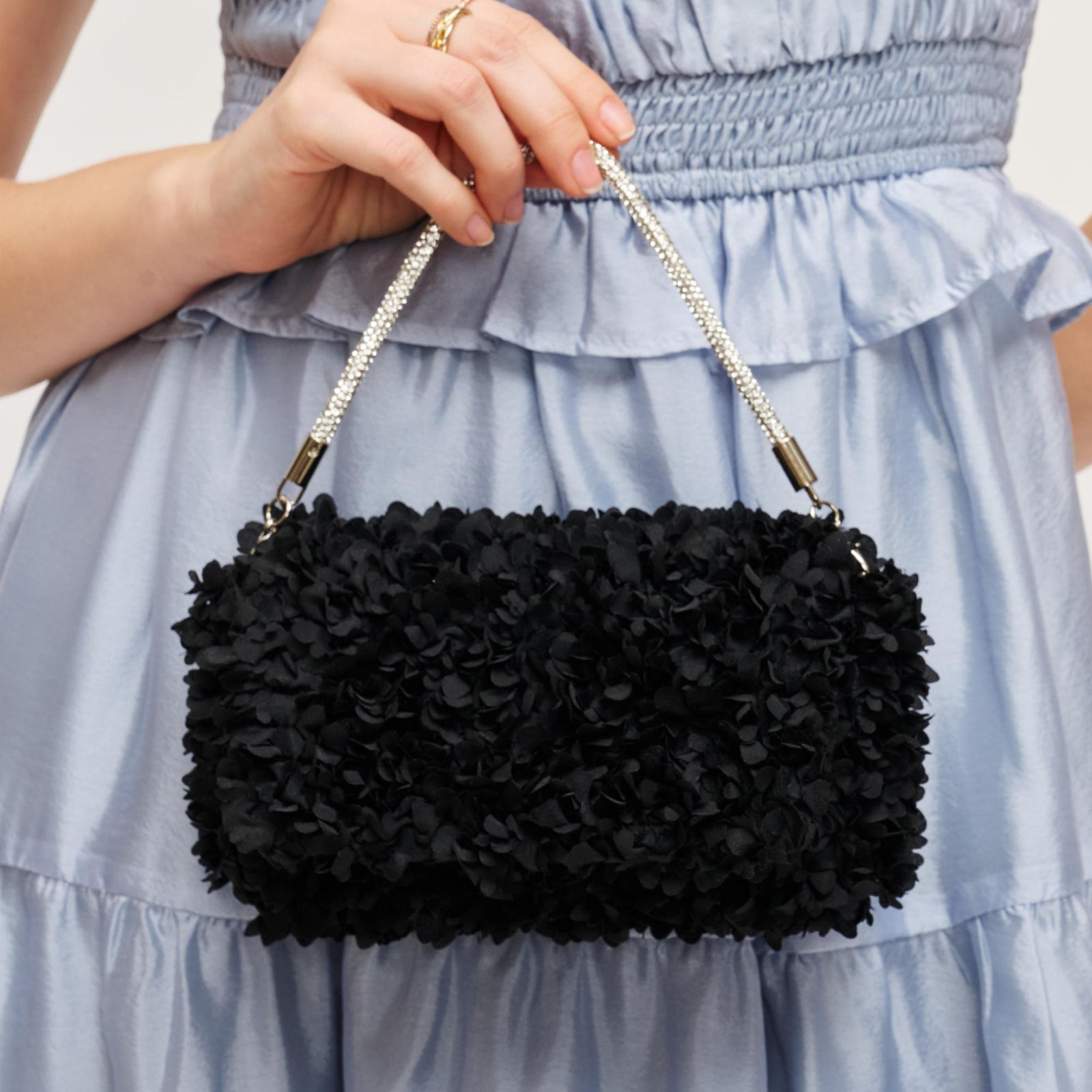 Woman wearing Black Urban Expressions Charlee Evening Bag 840504208058 View 1 | Black