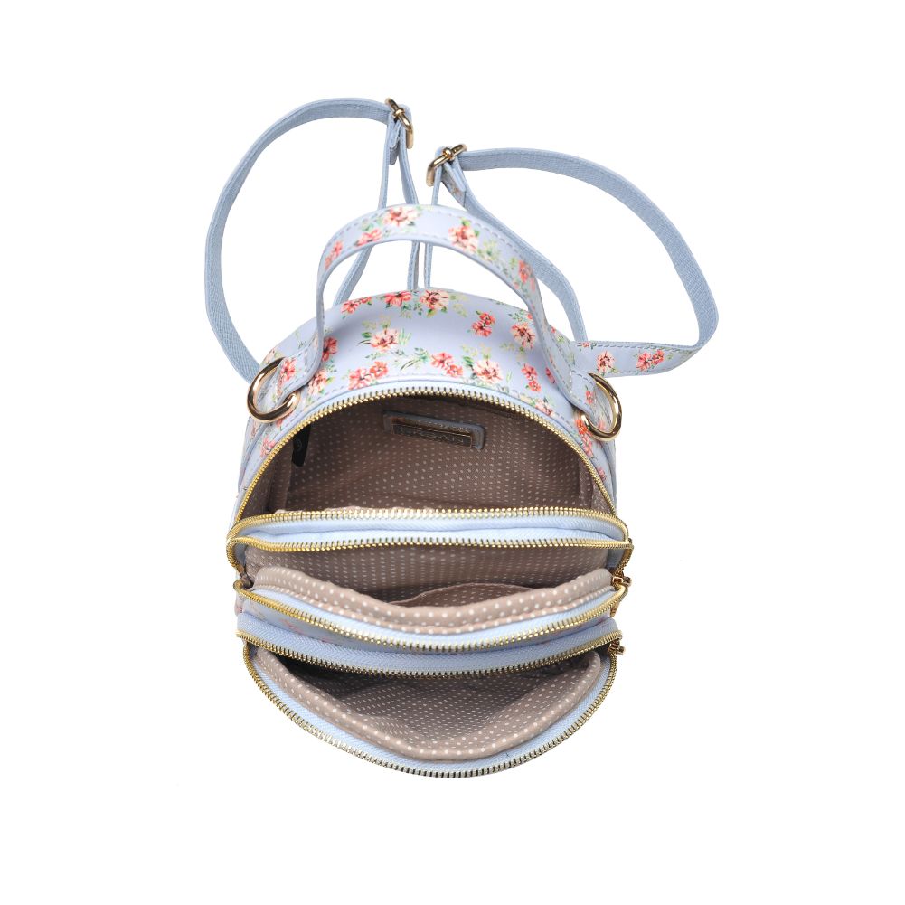 Product Image of Urban Expressions Nichole Floral Backpack 840611181213 View 8 | Powder Blue