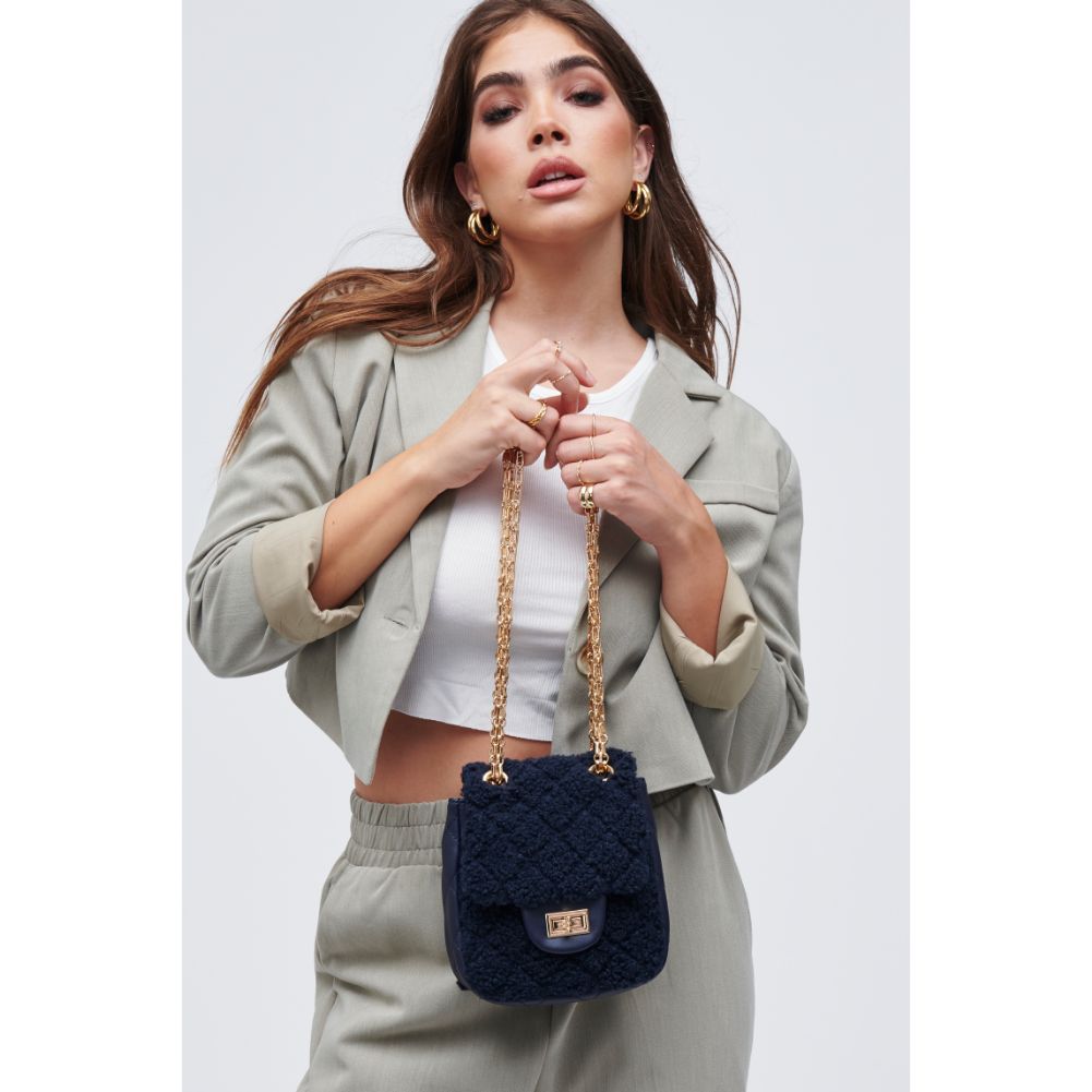 Woman wearing Midnight Urban Expressions Dorper Crossbody 818209010108 View 3 | Midnight