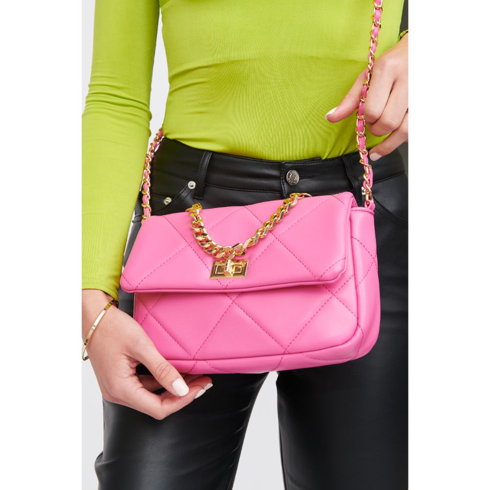 Woman wearing Peony Urban Expressions Emily Crossbody 818209018289 View 1 | Peony