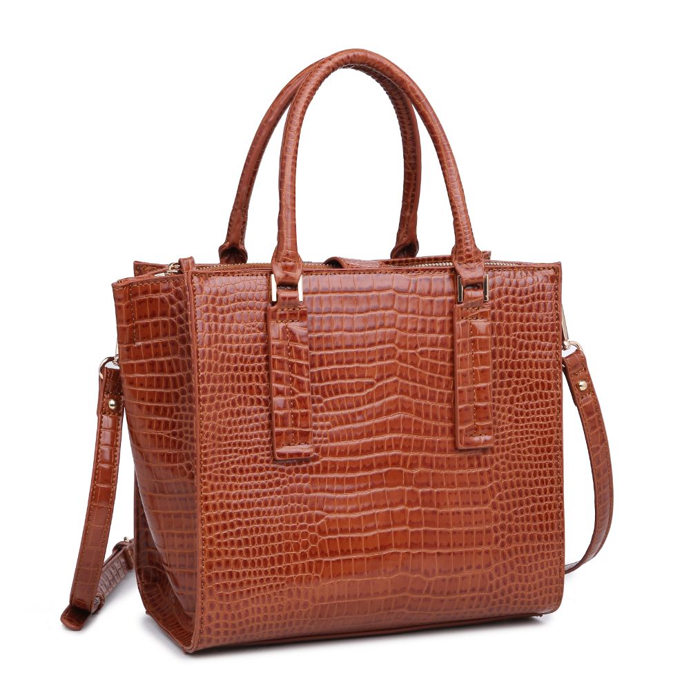 Woman wearing Tan Urban Expressions Josephine Tote 840611167163 View 6 | Tan