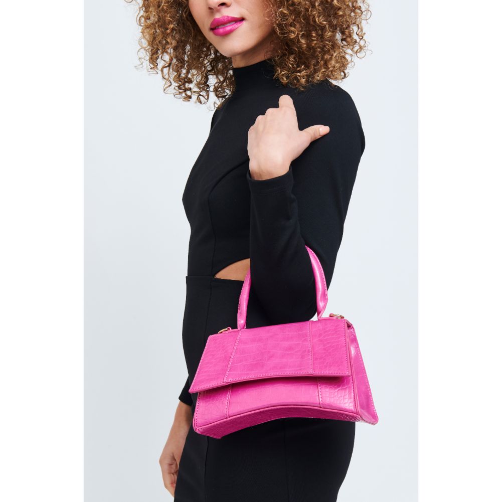 Woman wearing Pink Urban Expressions Lucas Crossbody 840611181046 View 3 | Pink