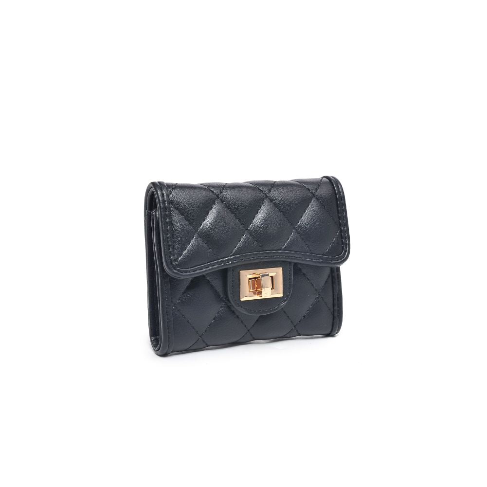 Woman wearing Black Urban Expressions Shantel - Quilted Wallet 840611104731 View 6 | Black