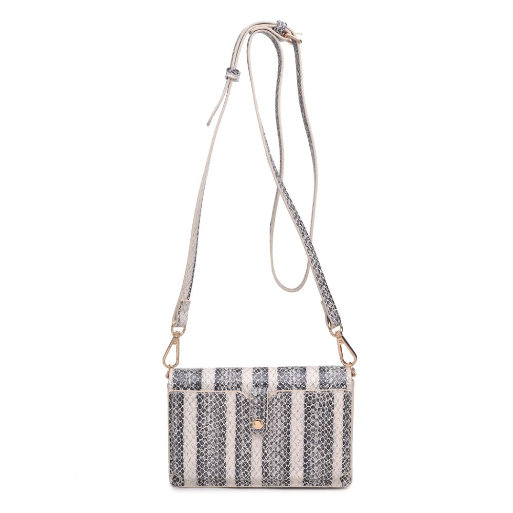 Product Image of Urban Expressions Emma Snake Crossbody 840611173881 View 3 | Black White