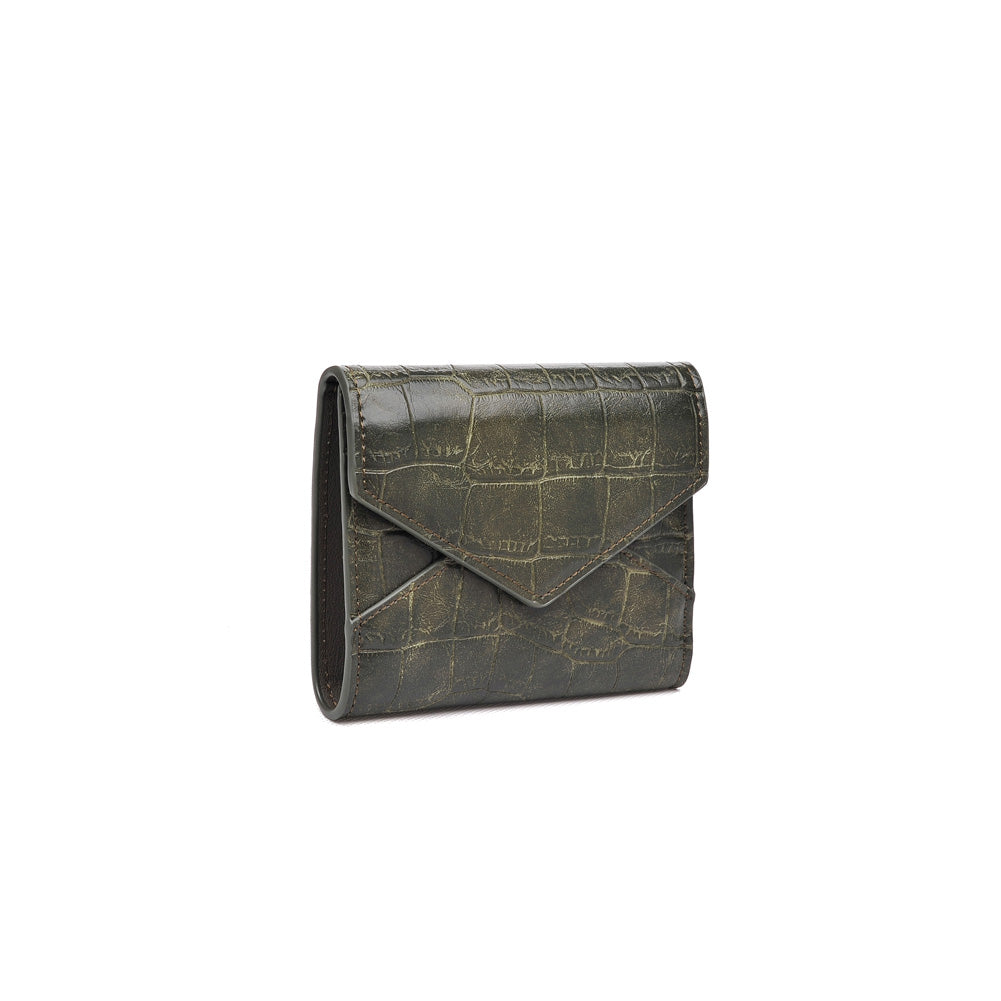Product Image of Urban Expressions Layla Croc Wallet NA-840611154118 View 2 | Olive