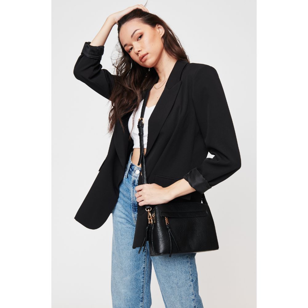 Woman wearing Black Urban Expressions Jayce Crossbody 840611104410 View 1 | Black