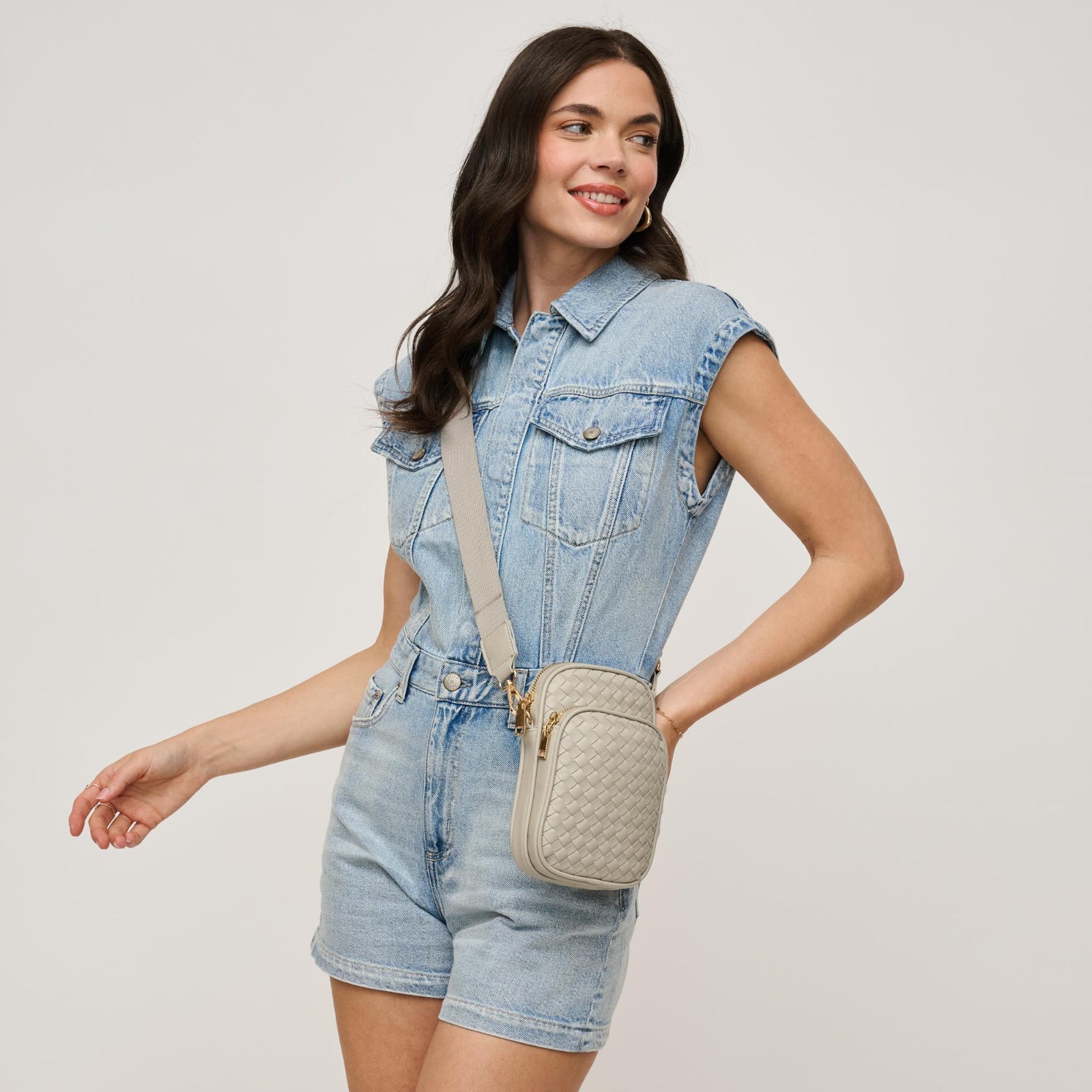 Woman wearing Black Urban Expressions Celeste Crossbody 840611134660 View 1 | Black