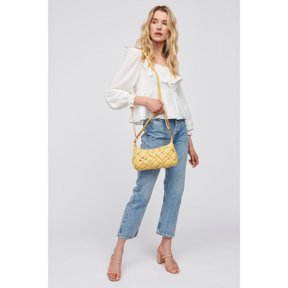 Woman wearing Lemon Urban Expressions Paulette Baguette 818209016445 View 3 | Lemon