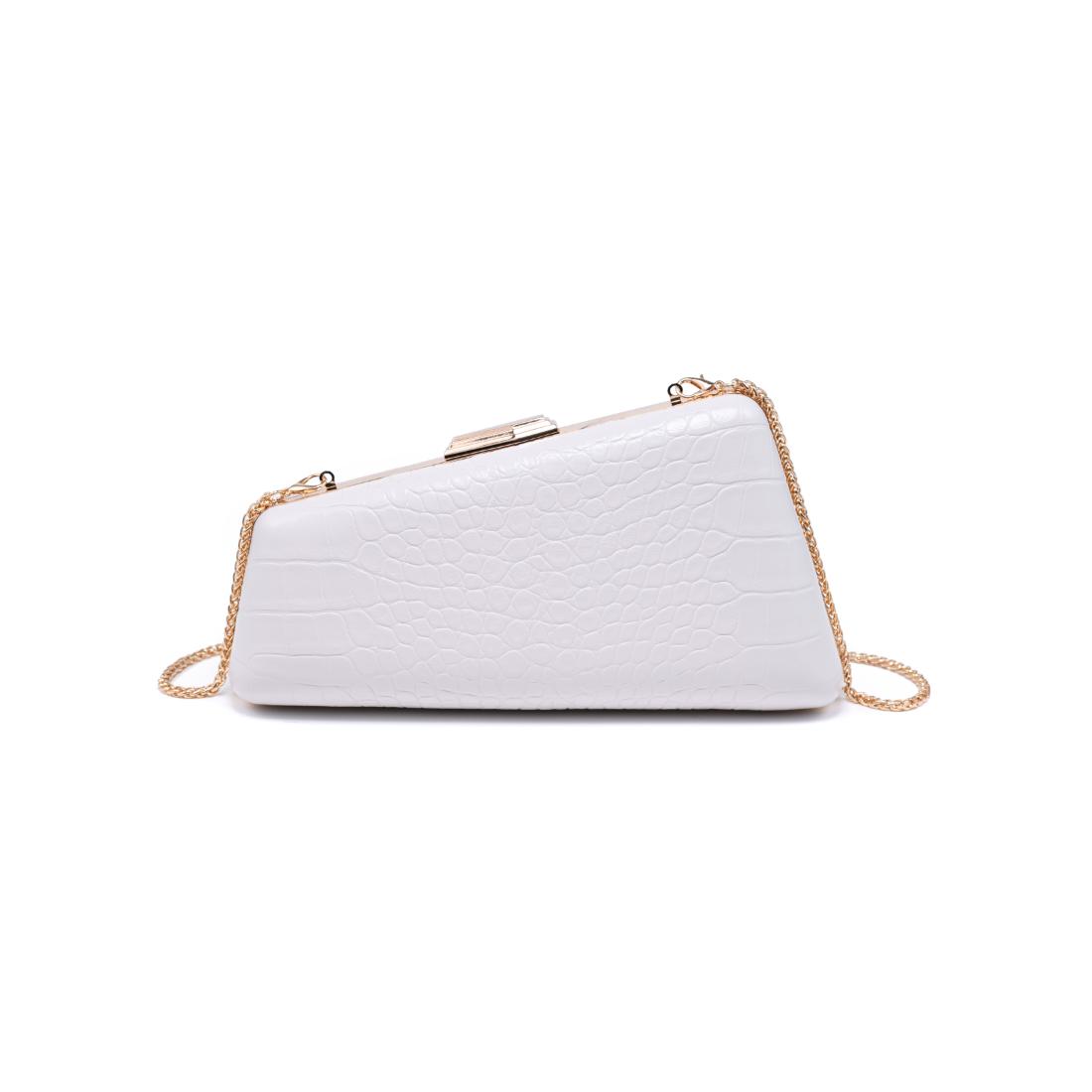 Urban Expressions Irene - Croco Asymmetrical Evening Bag 840504206719 View 7 | Oatmilk