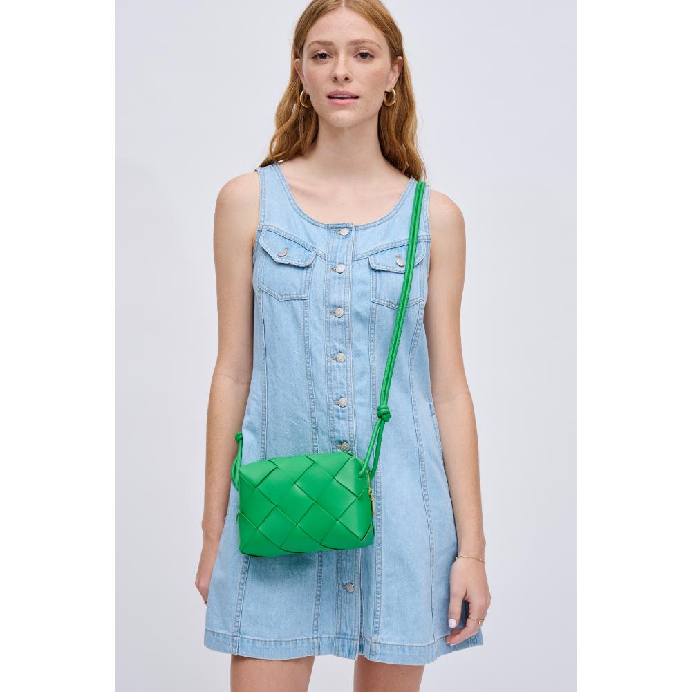 Woman wearing Green Urban Expressions Kennedy Crossbody 840611126740 View 2 | Green