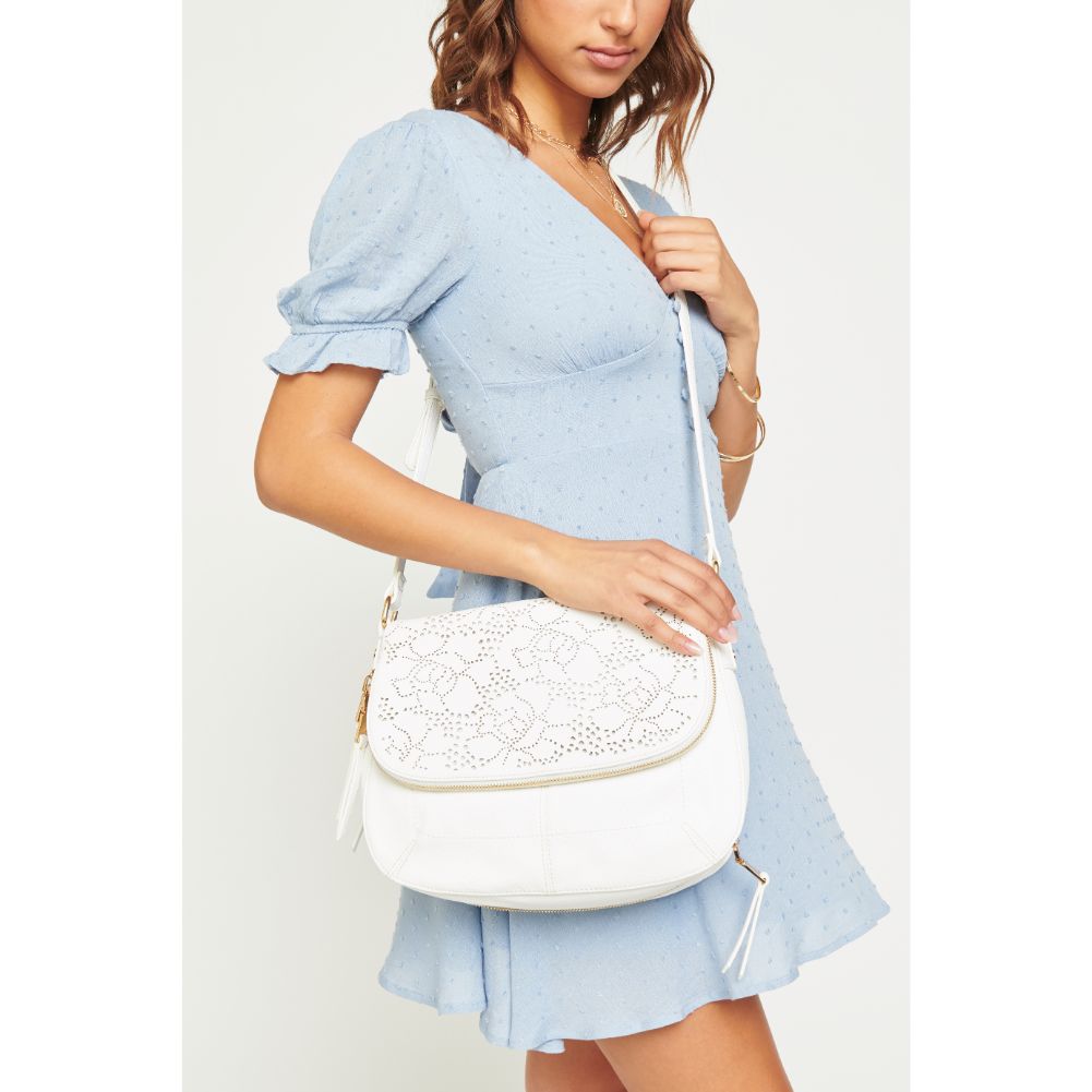Woman wearing White Urban Expressions Sunday Messenger 840611148148 View 1 | White