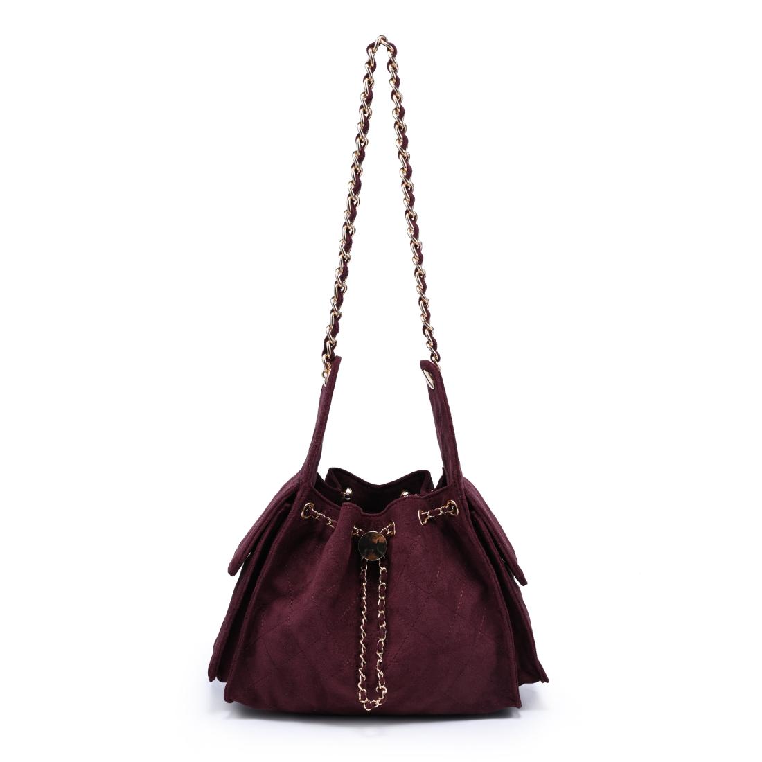 Urban Expressions Willow - Quilted Faux Suede Hobo 840504214196 View 1 | Wine