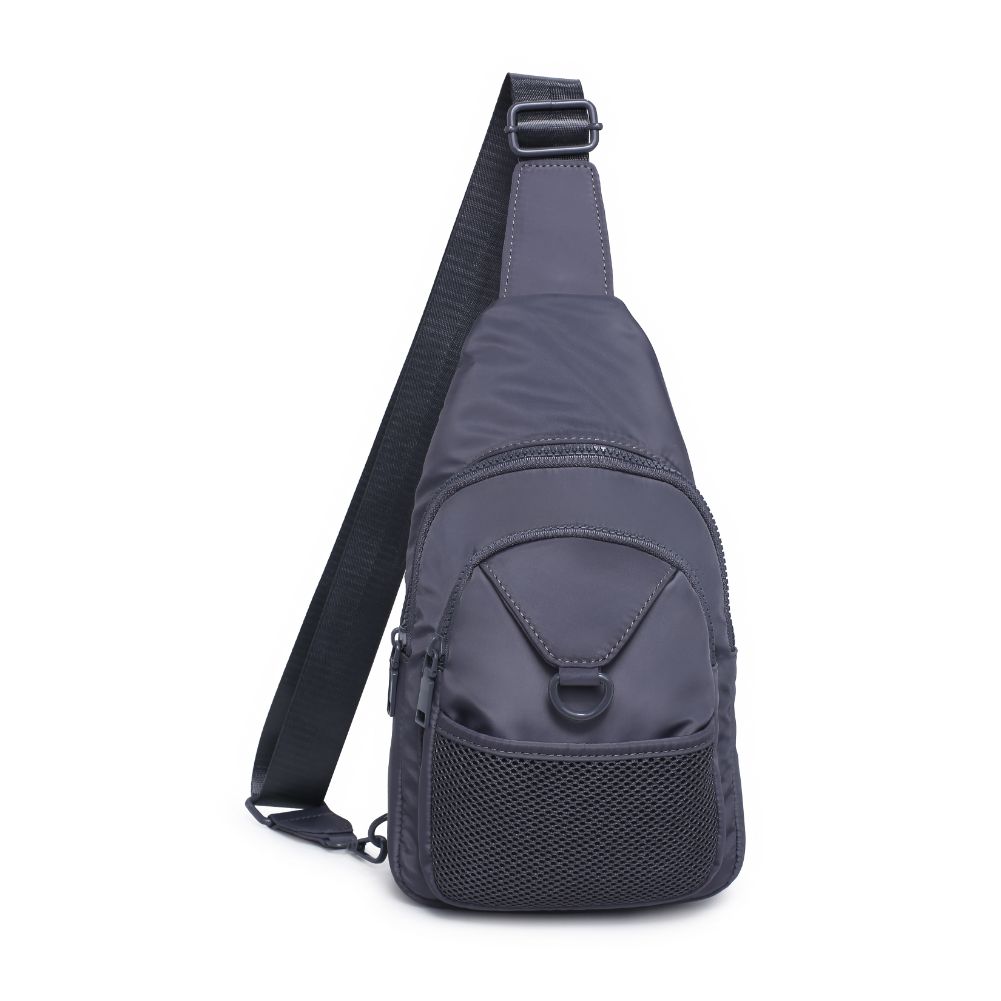 Woman wearing Slate Urban Expressions Walker - Nylon Sling Backpack 840611114389 View 5 | Slate