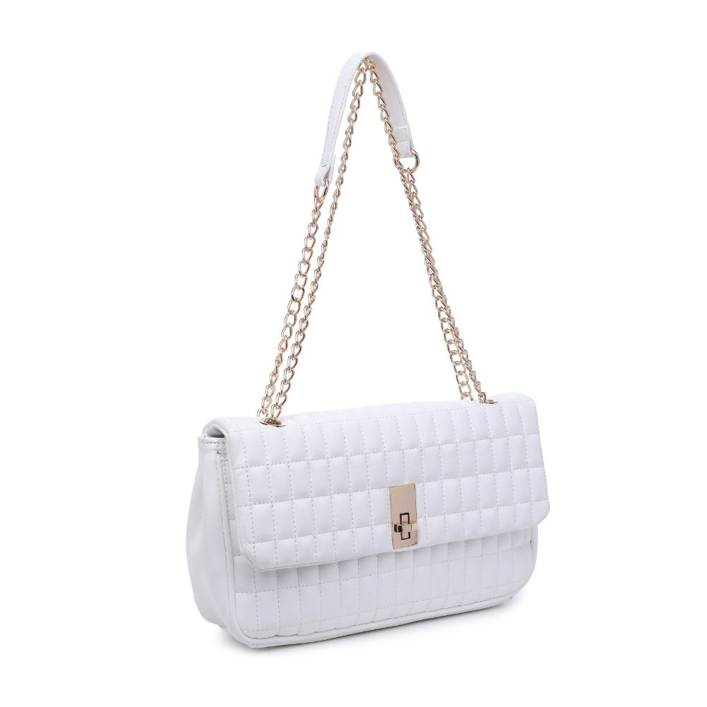 Woman wearing White Urban Expressions Farah Crossbody 840611107114 View 6 | White