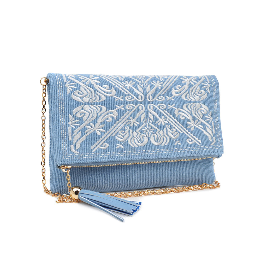Product Image of Urban Expressions Jacquelyn Clutch 840611146625 View 2 | Light Blue
