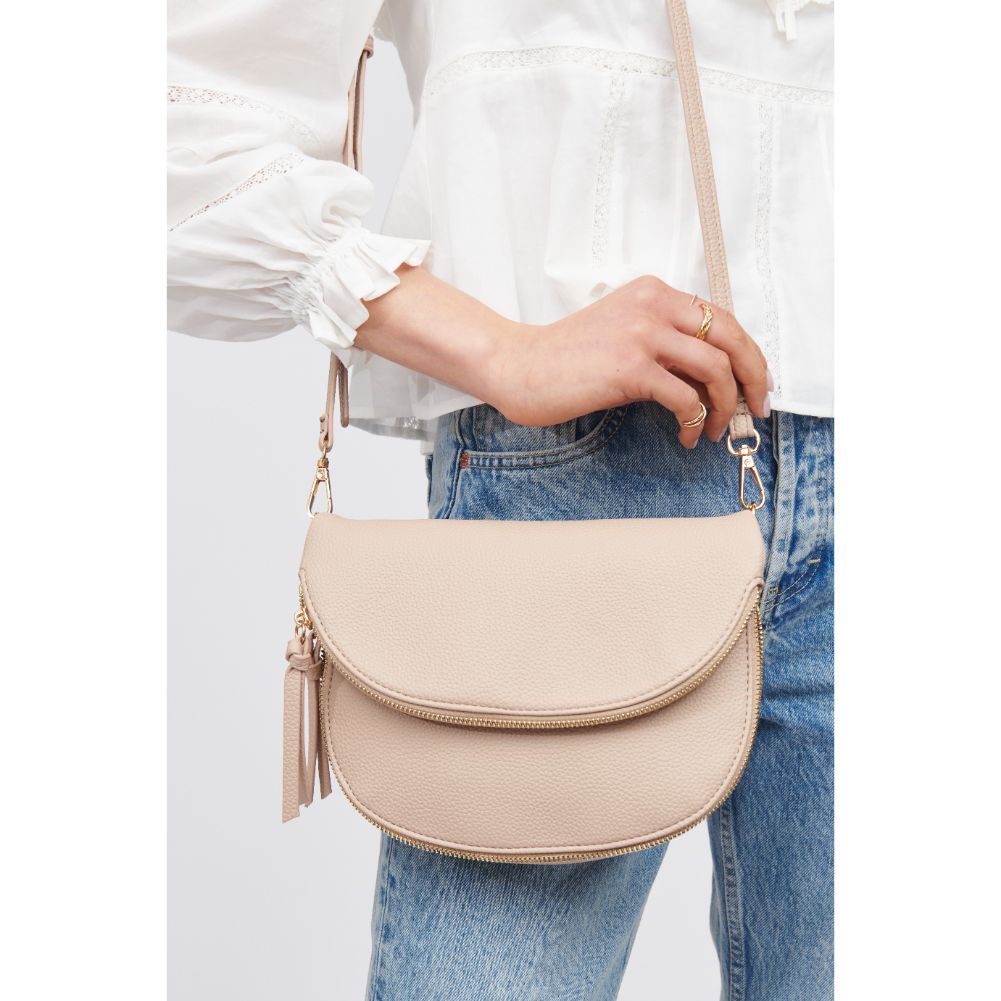 Woman wearing Almond Urban Expressions Holly Crossbody 818209015851 View 2 | Almond