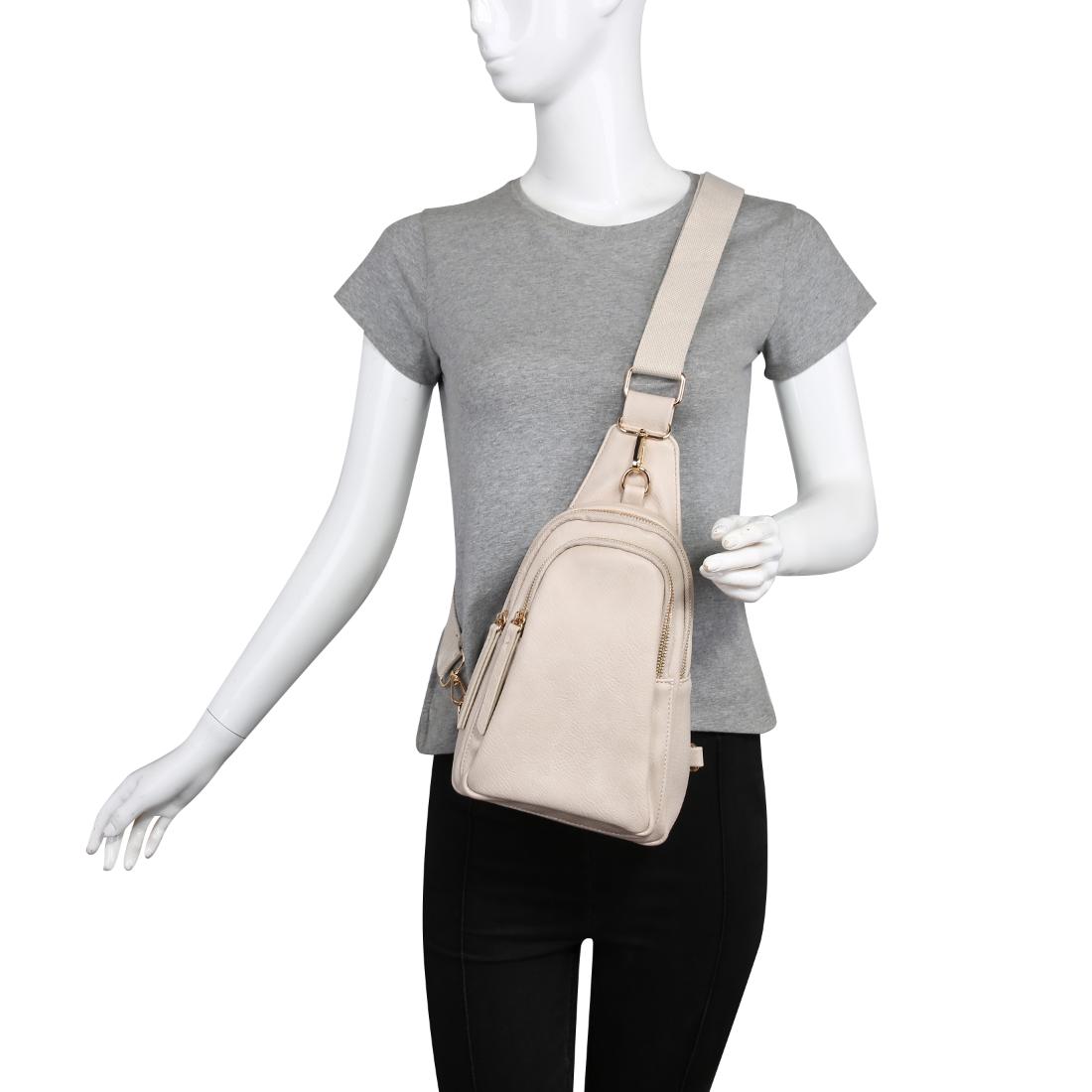 Product Image of Urban Expressions Strider Sling Backpack 840611198013 View 5 | Oatmilk