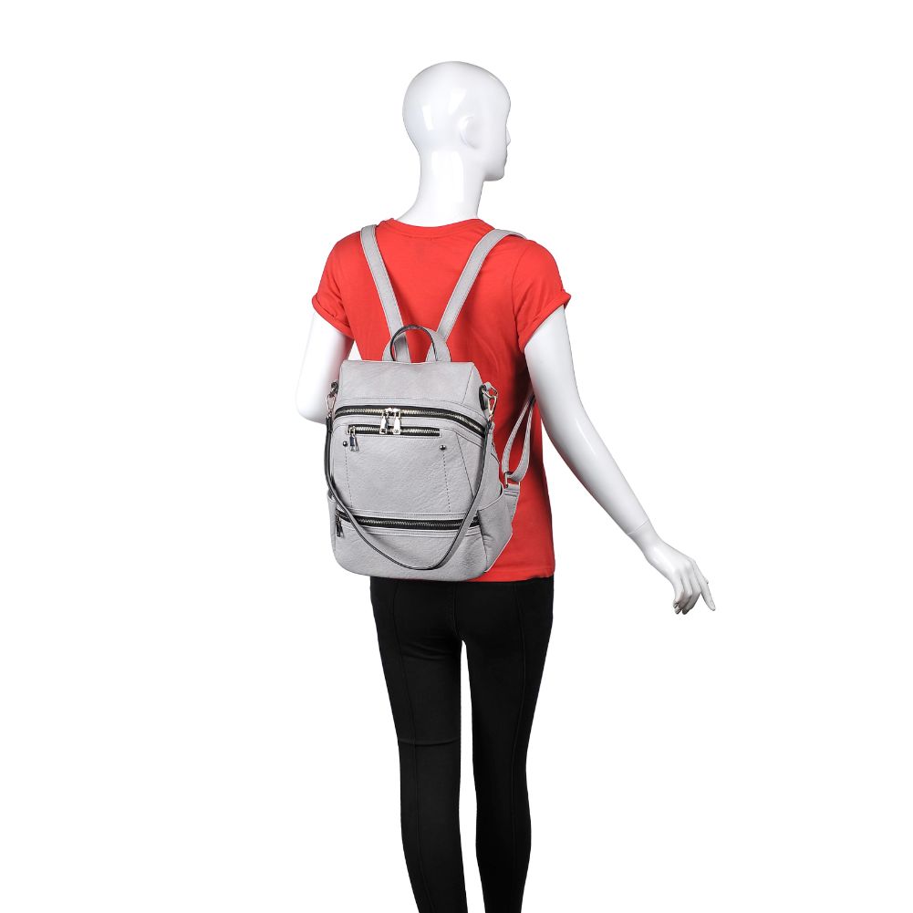 Product Image of Urban Expressions Juliette Textured Backpack NA-840611164704 View 5 | Grey