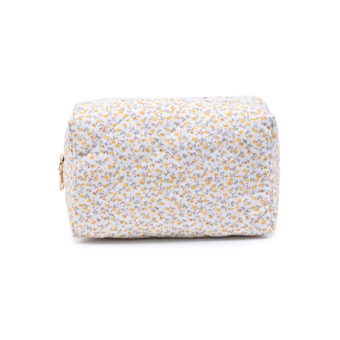 Urban Essentials Garden Glow Cosmetic & Travel Organizer Pouch 840504209895 View 5 | Buttercup Yellow Floral