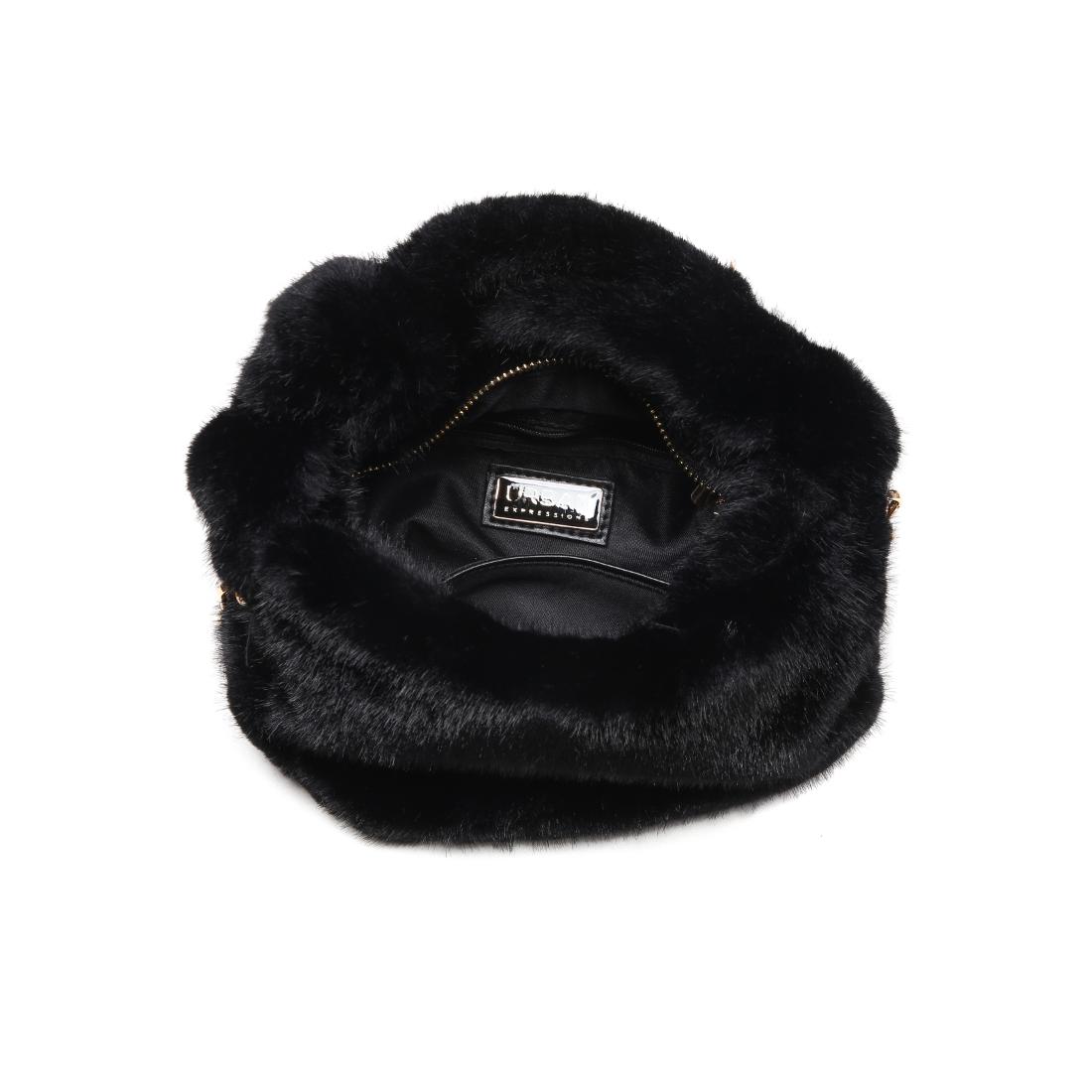 Product Image of Urban Expressions Monica - Faux Fur Crossbody 840611199522 View 8 | Black