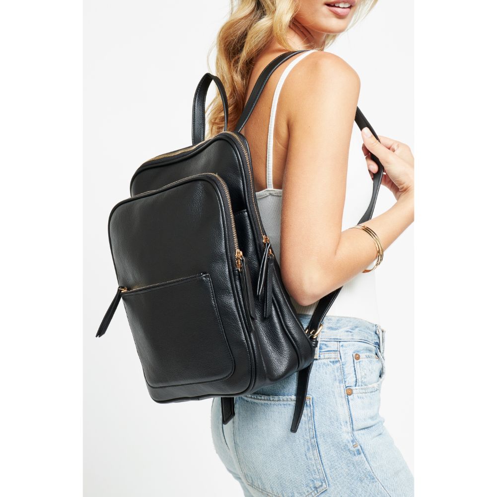 Woman wearing Black Urban Expressions Carly Backpack 840611174413 View 2 | Black