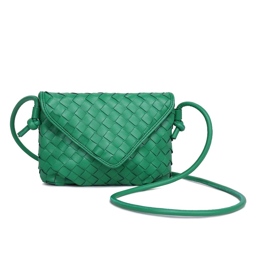 Woman wearing Kelly Green Urban Expressions Kylo Crossbody 840611124425 View 5 | Kelly Green