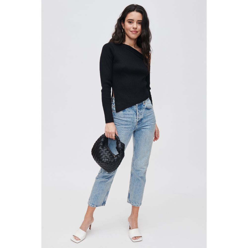 Woman wearing Black Urban Expressions Tracy - Woven Clutch 840611107787 View 3 | Black