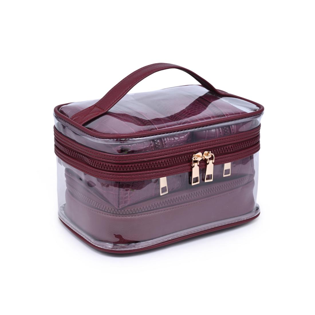 Urban Essentials Croc Chic - 4 Piece Train Case Set 840504215711 View 6 | Red