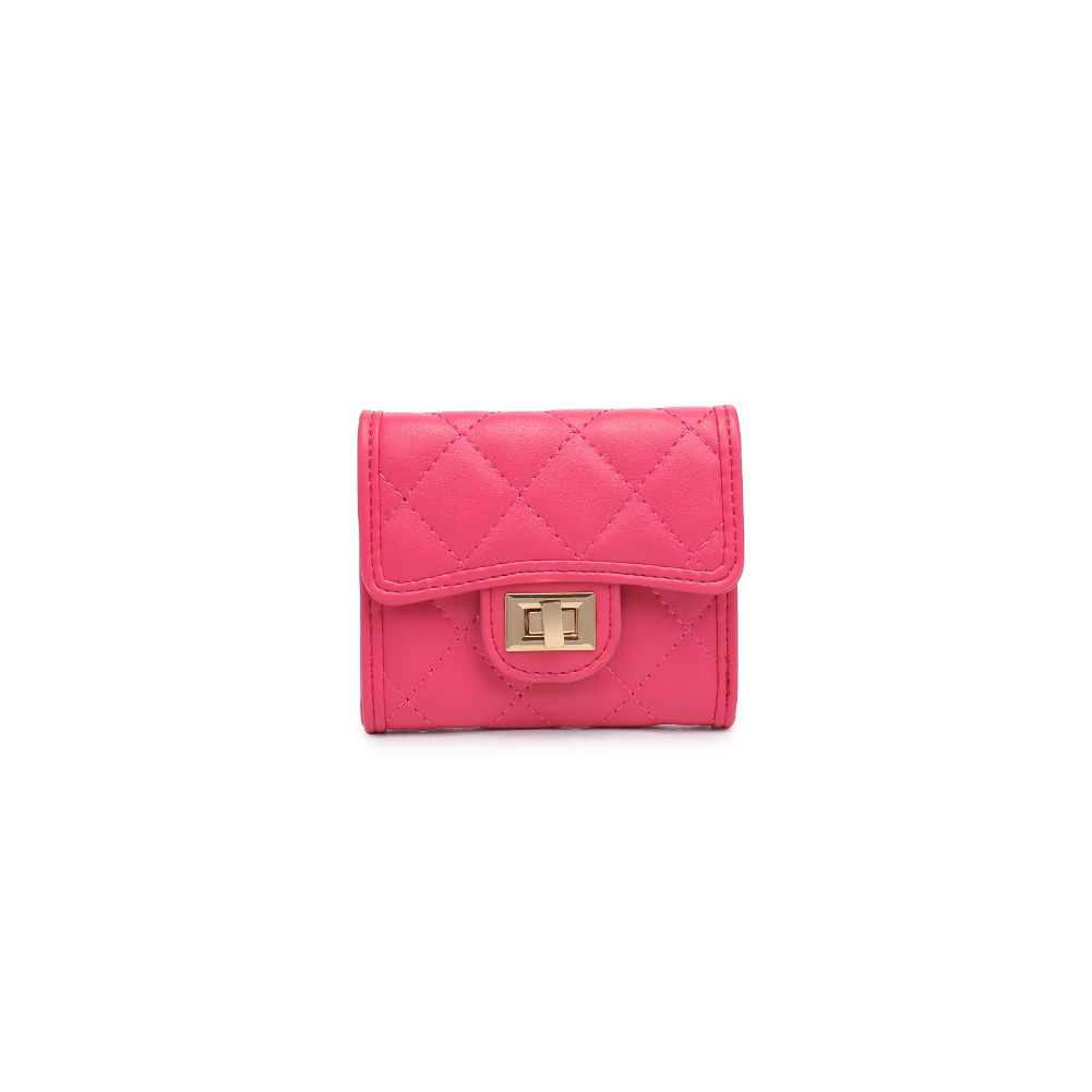 Woman wearing Magenta Urban Expressions Shantel - Quilted Wallet 840611118998 View 5 | Magenta