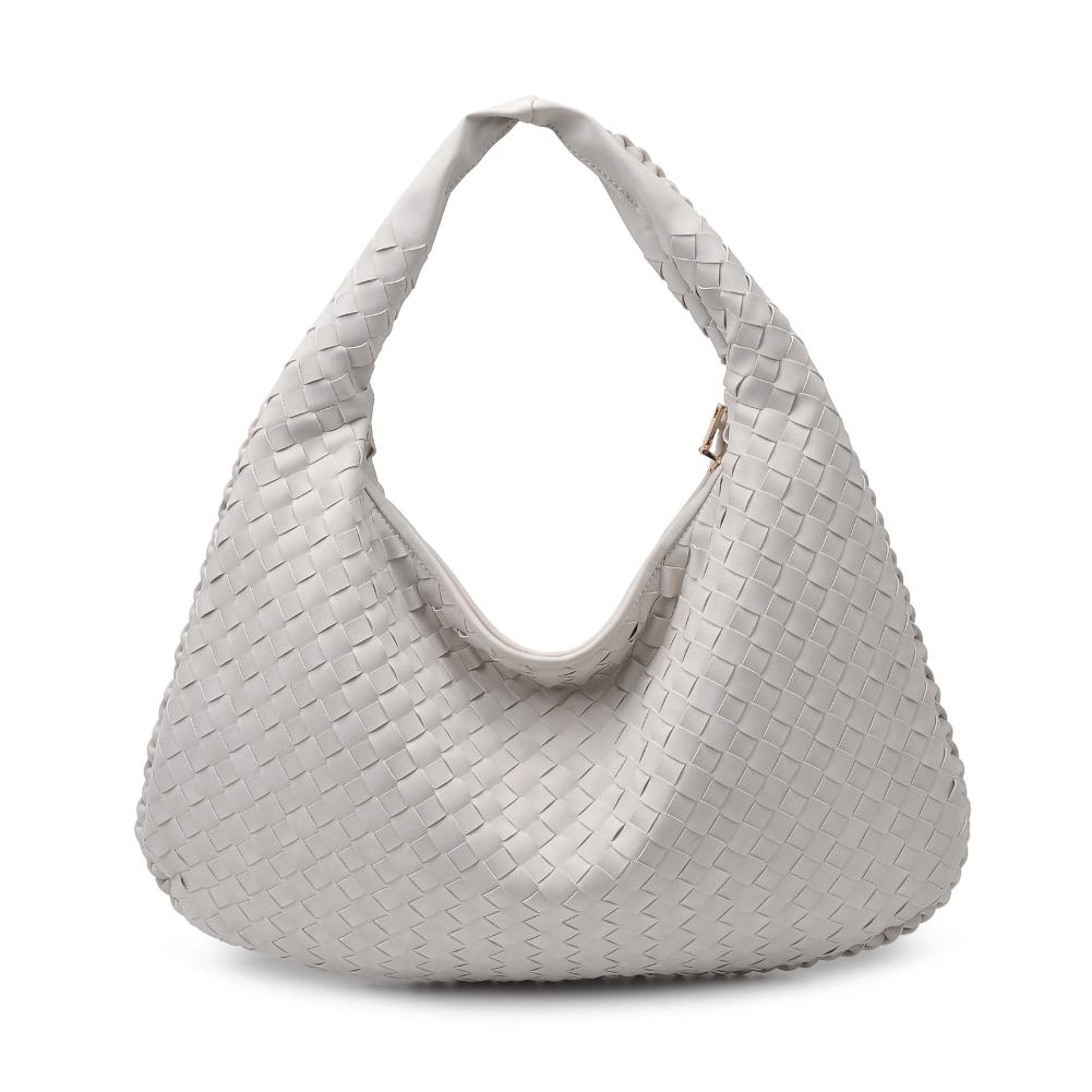 Woman wearing Cream Urban Expressions Victoria Hobo 840611140869 View 7 | Cream