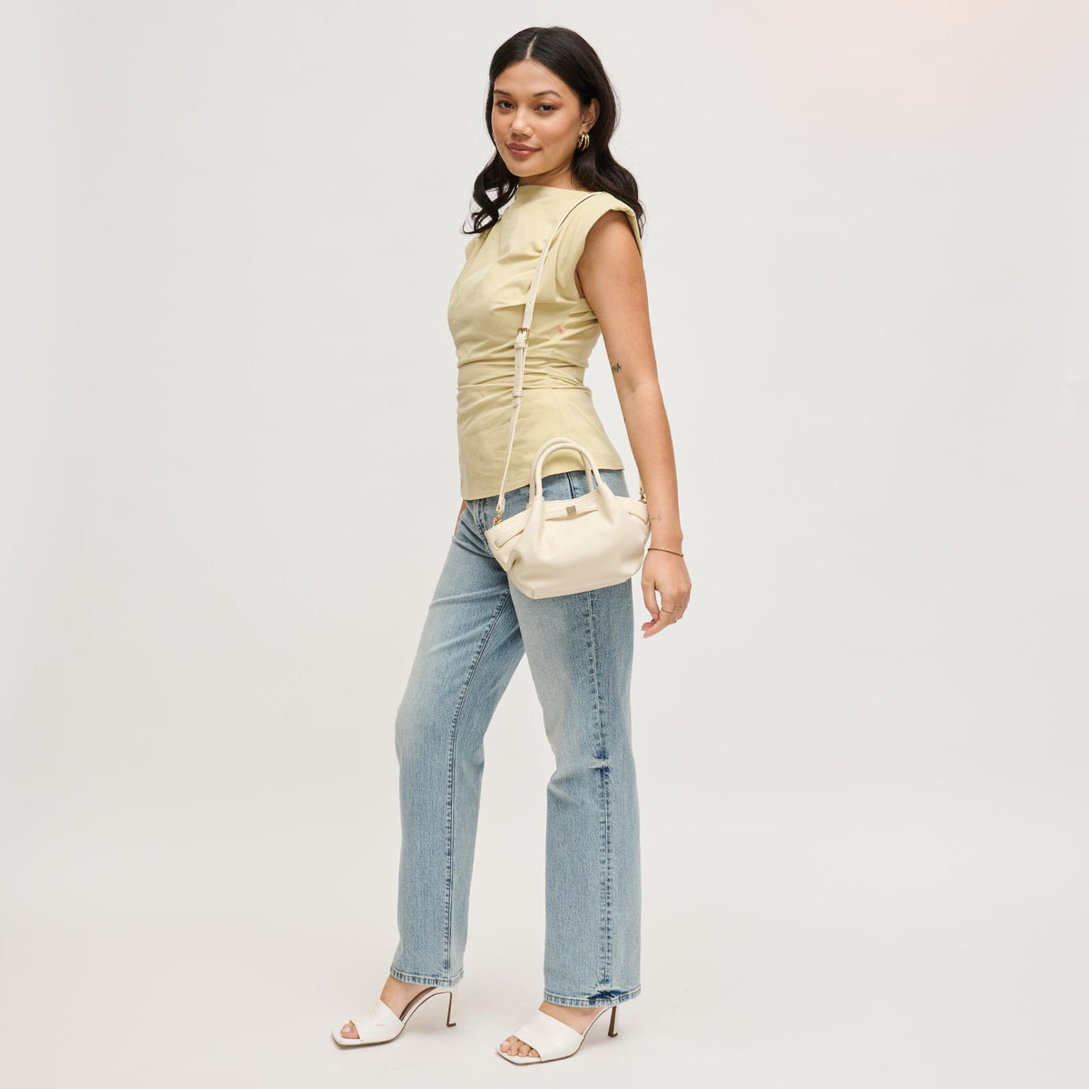 Woman wearing Ivory Urban Expressions Selena - Color Pop Crossbody 840504204906 View 3 | Ivory