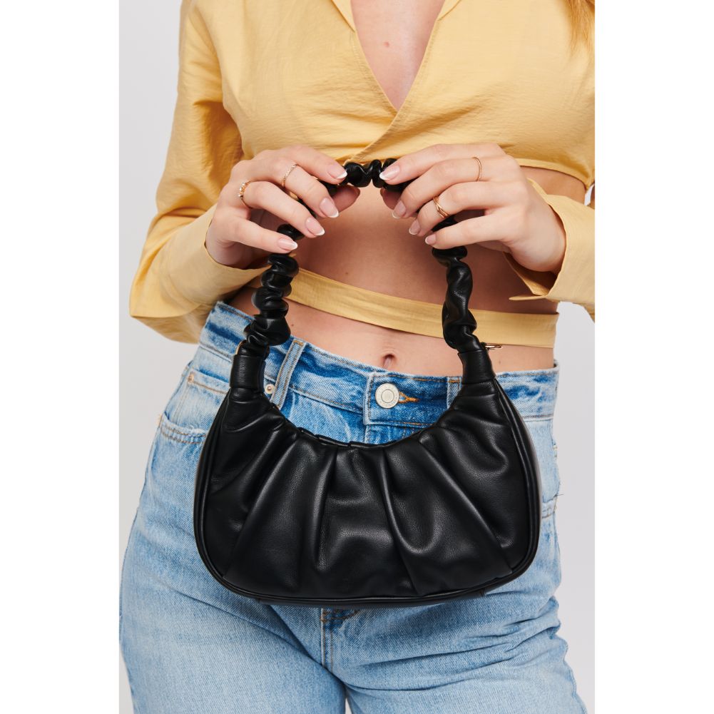 Woman wearing Black Urban Expressions Oliveta Shoulder Bag 840611176462 View 4 | Black