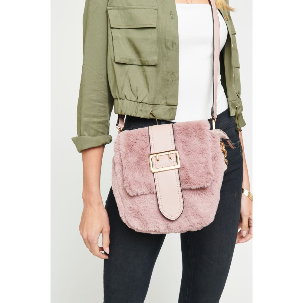 Woman wearing Blush Urban Expressions Sully Crossbody NA-840611154309 View 1 | Blush