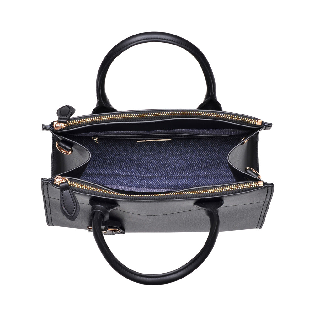 Woman wearing Black Urban Expressions Cooper Satchel NA-840611153548 View 9 | Black