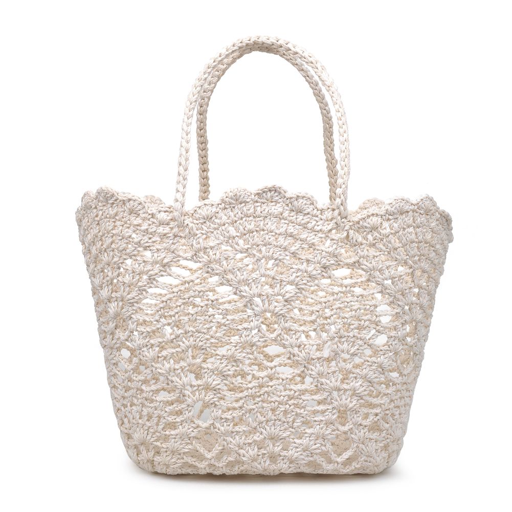 Product Image of Urban Expressions Poppy Tote 840611169556 View 3 | Ivory