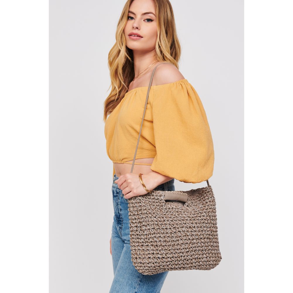 Woman wearing Grey Urban Expressions Southampton Crossbody 818209018692 View 1 | Grey