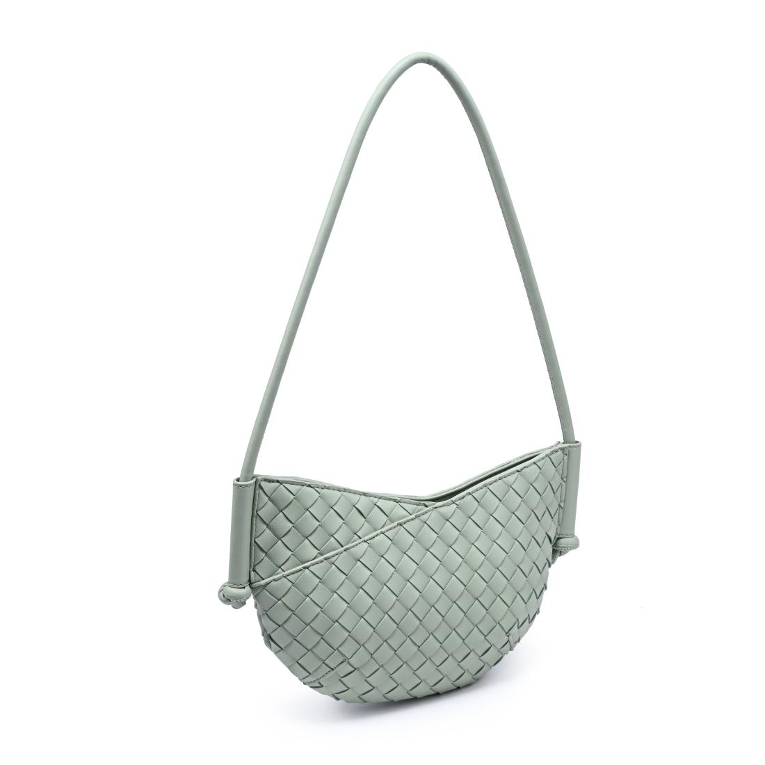 Woman wearing Sage Urban Expressions Oakley Shoulder Bag 840504204241 View 6 | Sage