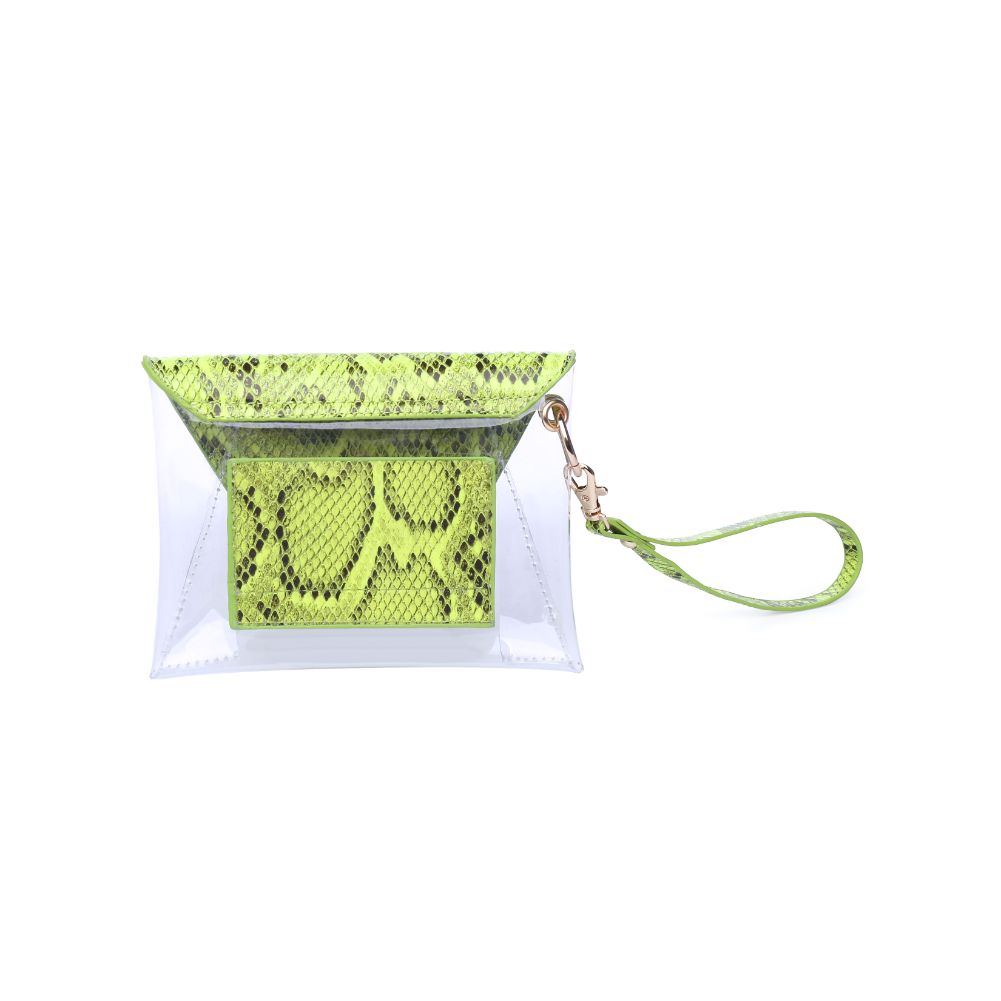 Product Image of Urban Expressions Reese - Neon Snake Wristlet 840611163455 View 7 | Neon Yellow