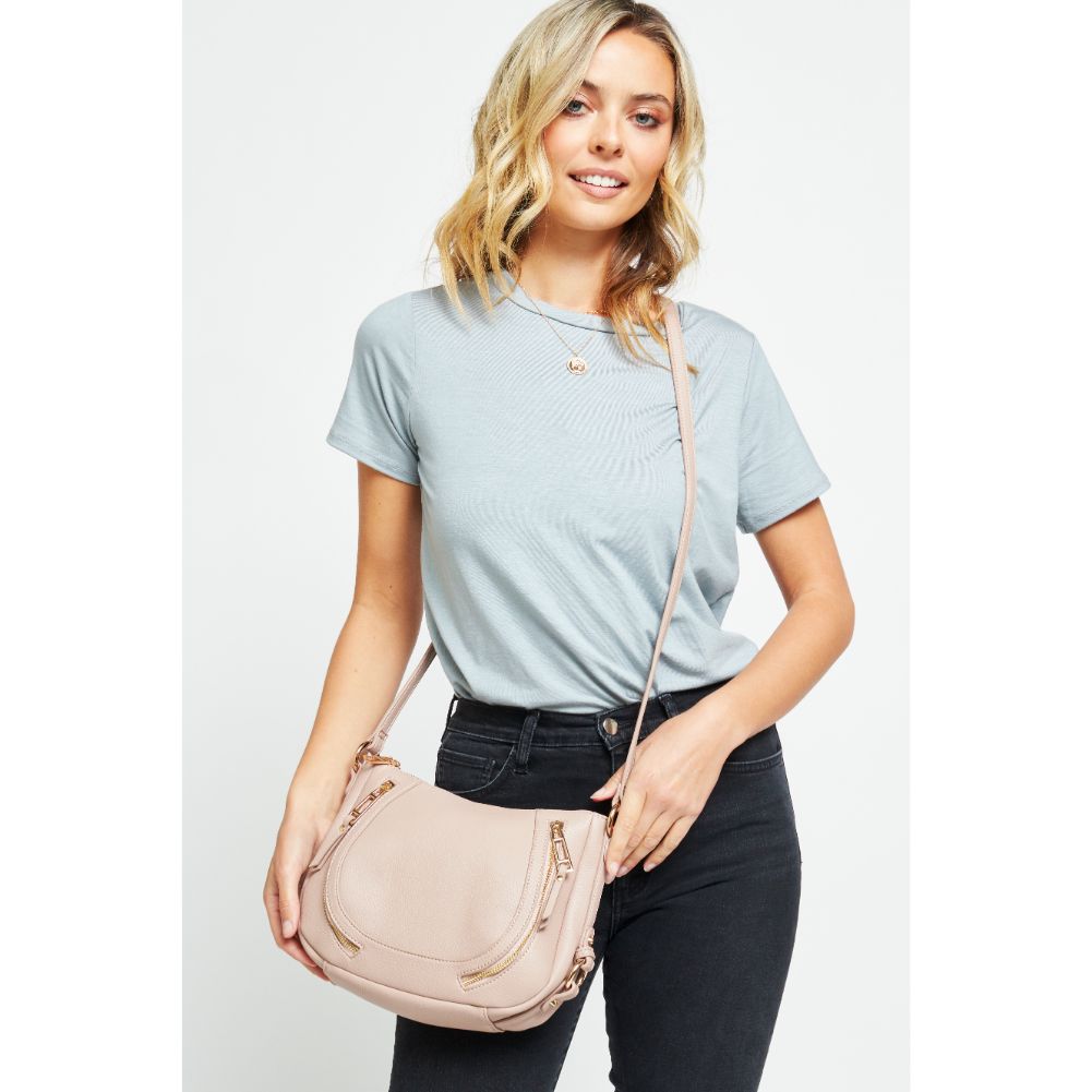 Woman wearing Natural Urban Expressions Sadie Crossbody 840611177162 View 3 | Natural