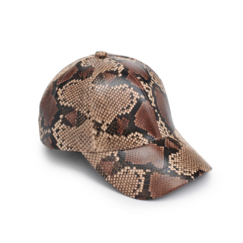 Product Image of Urban Expressions Vegan Leather Baseball Hat Baseball Cap 818209014731 View 5 | Natural Snake