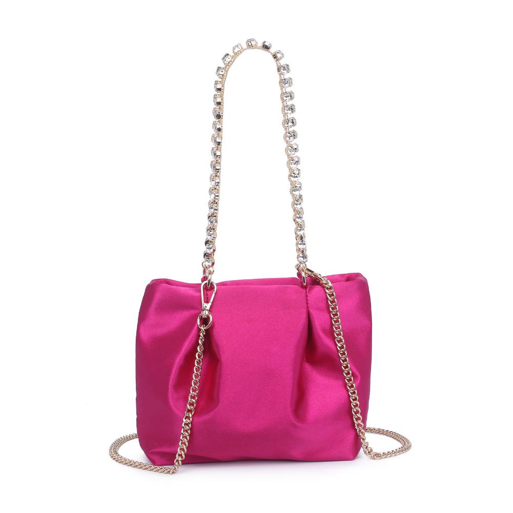 Woman wearing Fuchsia Urban Expressions Marceline Evening Bag 840611116123 View 5 | Fuchsia