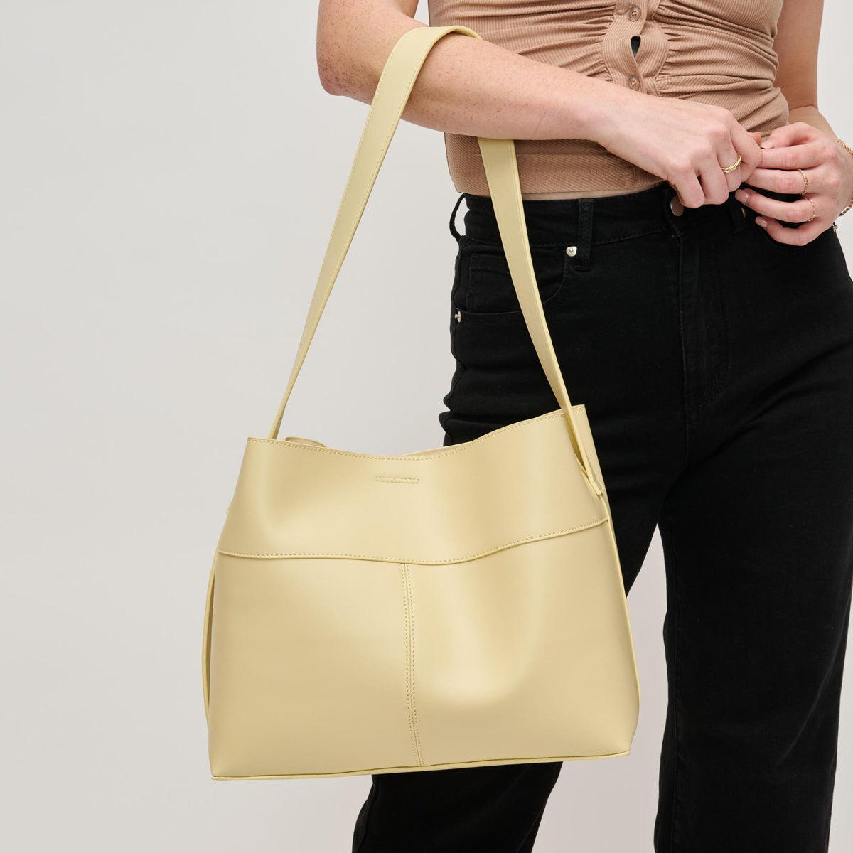 Woman wearing Butter Urban Expressions Rory Tote 840611152886 View 1 | Butter