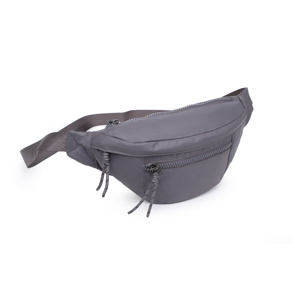 Woman wearing Carbon Urban Expressions Laurence - Nylon Belt Bag 840611114846 View 6 | Carbon