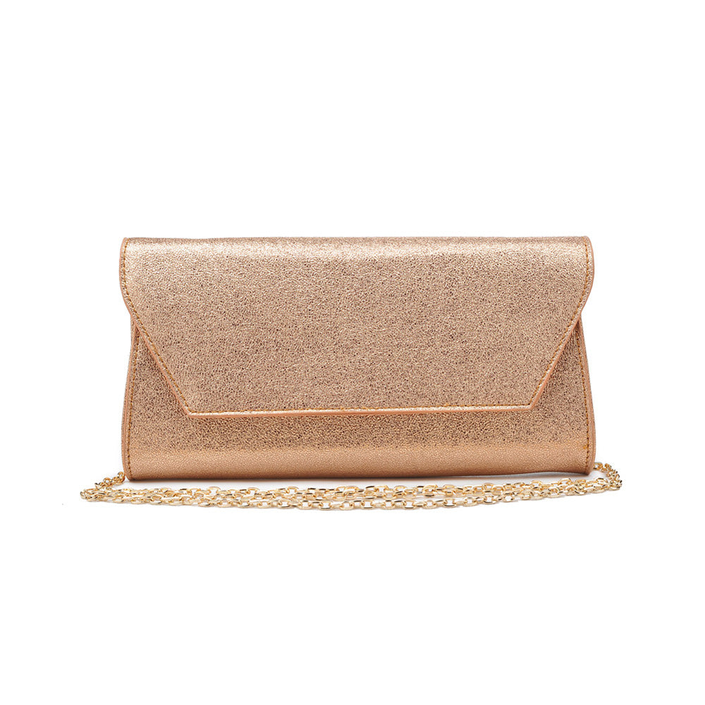 Product Image of Urban Expressions Electra Metallic Clutch NA-840611145710 View 1 | Rose Gold